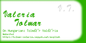 valeria tolmar business card